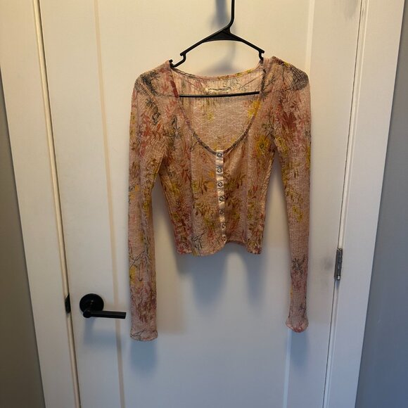Free People Medium angelina top in light combo We The Free - Picture 2 of 5